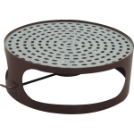 Lid for concrete bin with ashtray - brown