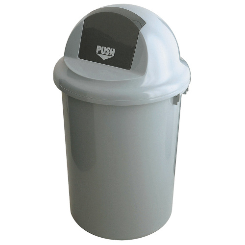 Round waste bin with swinging cover - 90 l.