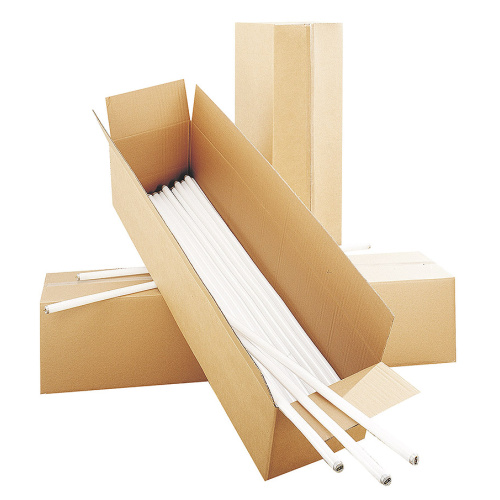Cardboard box for fluorescent tubes