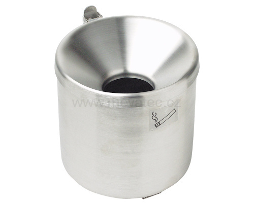Wall mounted ashtray 90 mm - stainless