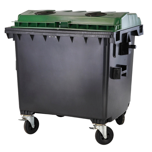Plastic containers 1100 l. glas - without lock