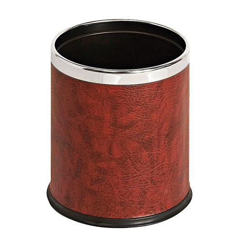 Waste bin with a frame - leather