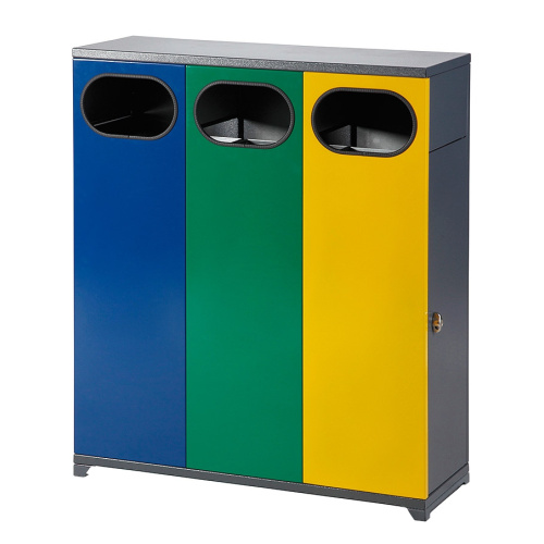 Outdoor bin for sorted waste