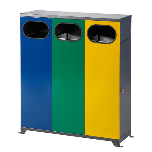 Outdoor bin for sorted waste