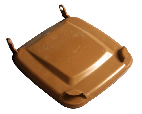 Lid for a plastic bin  240 lt. - plastic container - brown