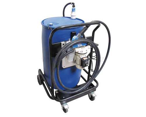 Mobile pumping system for Ad Blue for 200 l barrels