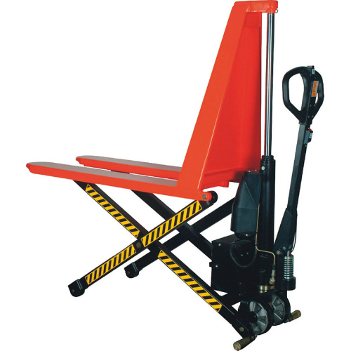 High-lift pallet truck with electric lift