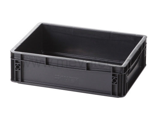 Plastic EURO crate 400x300x120mm - ESD