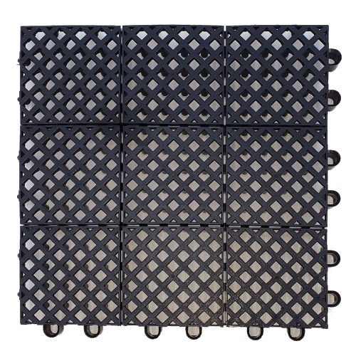 Plastic mat 245x245x15mm - black
