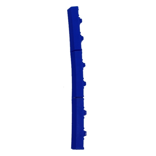 Plastic mat end piece with pins - blue