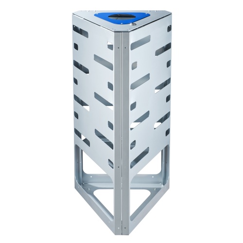 Waste bin "triangle" - blue - without roof