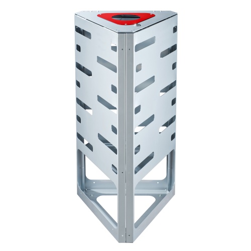 Waste bin "triangle" - red - without roof