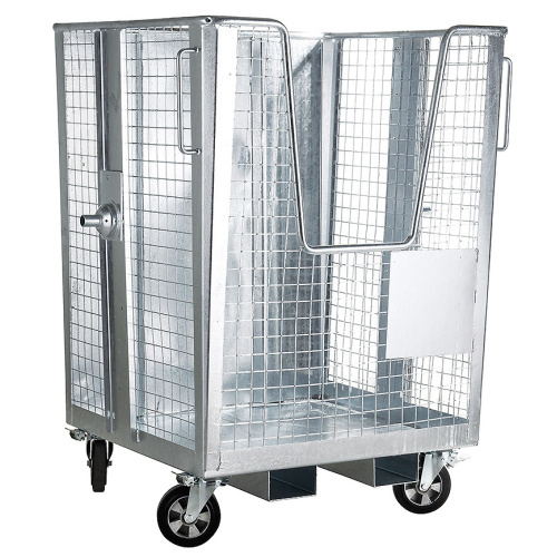 Wire mesh box with a fork-lift truck adapter - 1670 l.