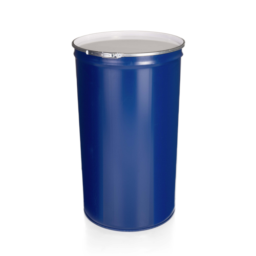 Metal varnished conical barrel 220 l – removable lid