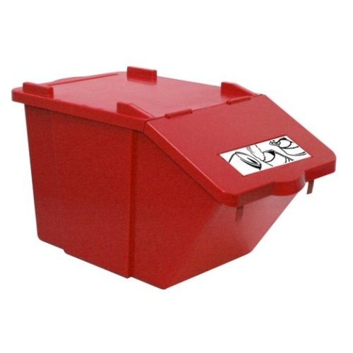 Waste sorting bin - red 45 l.