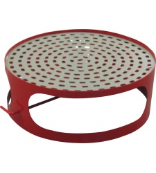 Lid for concrete bin with ashtray - red