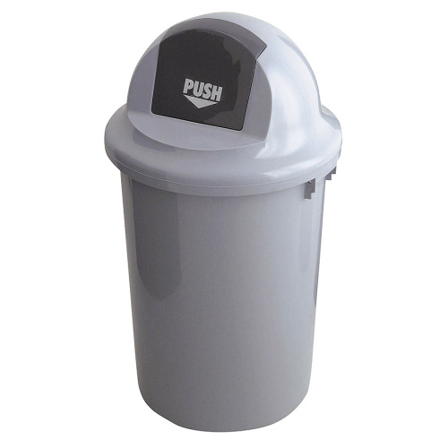 Round waste bin with swinging cover - 60 l.