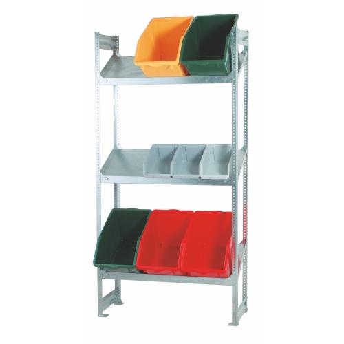 Shelf rack with sloping shelves 1000x405x2000 mm