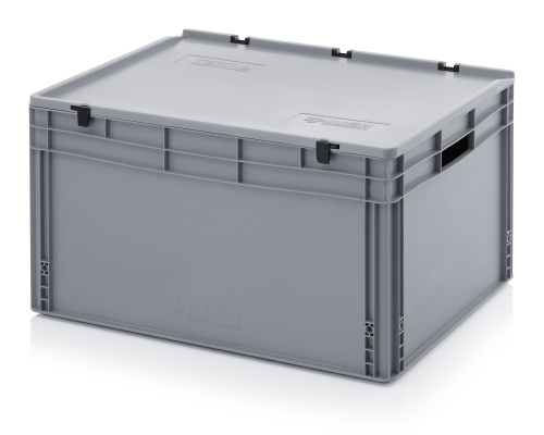 Plastic EURO box 800x600x435 mm with a lid
