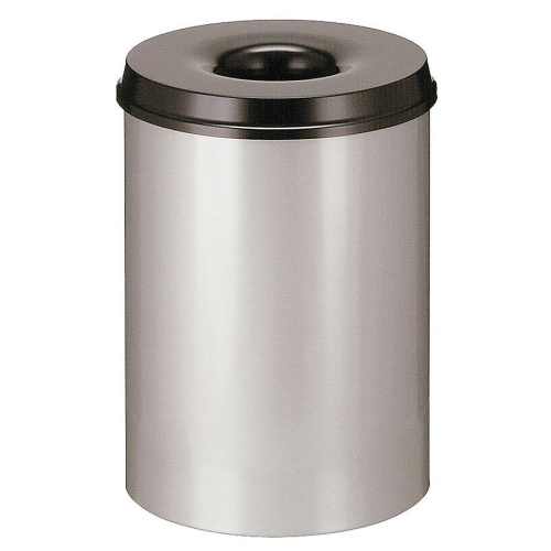 Self-extinguishing bin 30 l grey-black