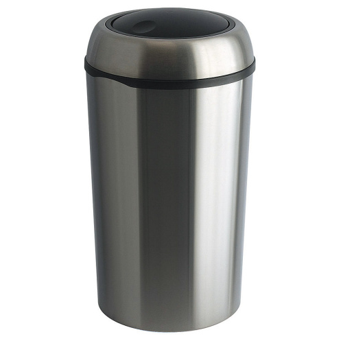 High-capacity waste bin 75 l. - stainless steel