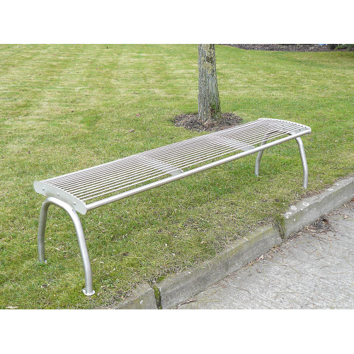 Stainless bench without backrest - 2 seats