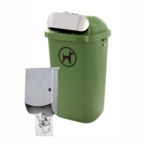 Plastic bin - polyetylene for dogs exkrements