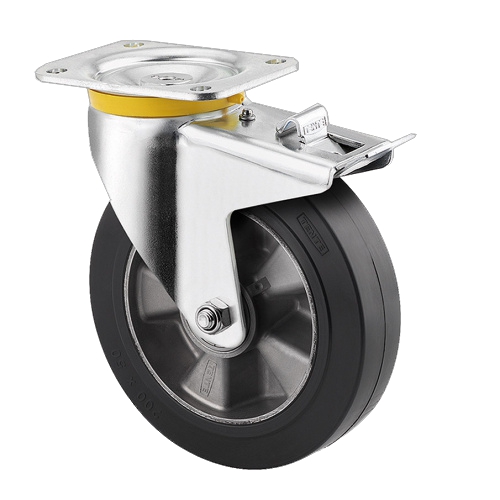 Machine wheel - rotary wheel with brake - 160 mm