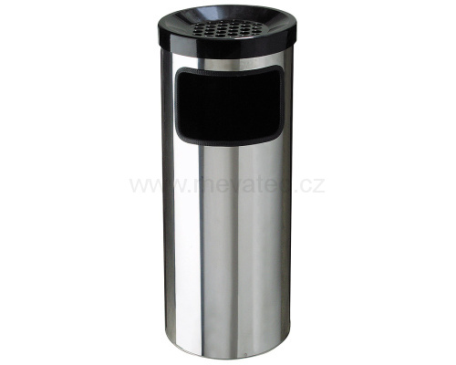 Waste bin with an ashtray - stainless
