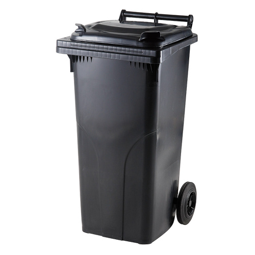 Plastic bin 120 l - black