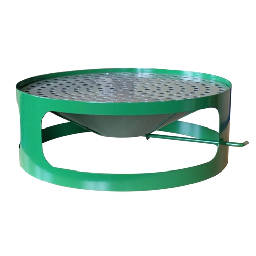 Lid for concrete bin with ashtray - green