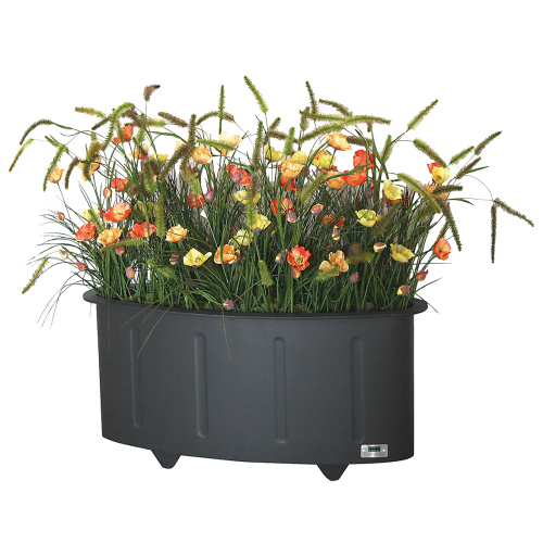 Steel outdoor flowerpot OVAL