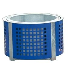 Container for plants with steel lining - circle