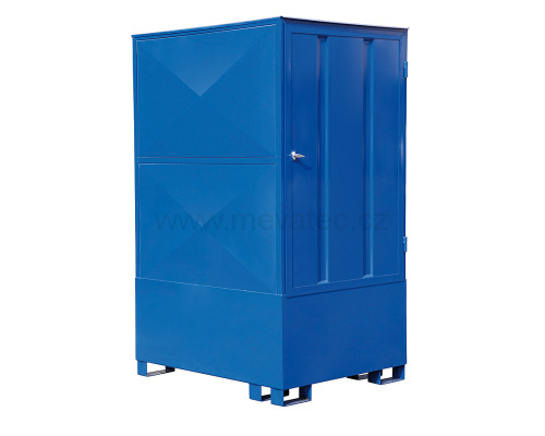 Covered trapping tub for IBC container