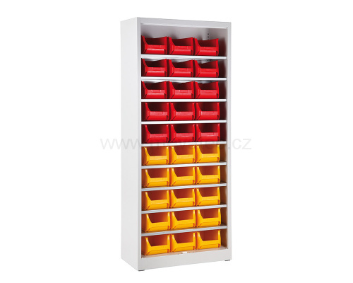 Universal cabinet with trays - without a door
