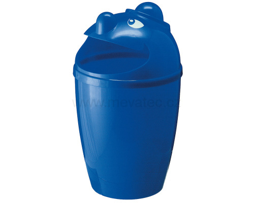 Waste bin with face - blue
