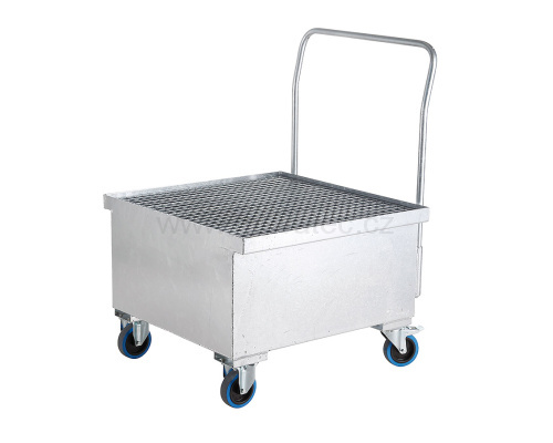 Mobile trapping tub for one barrel - zinc