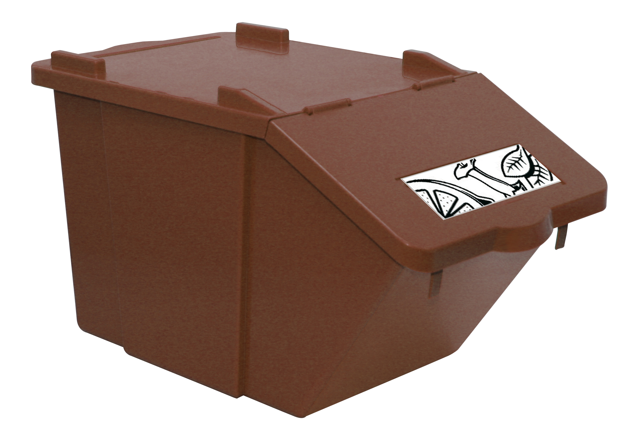 Waste sorting bin -  brown  45 l.