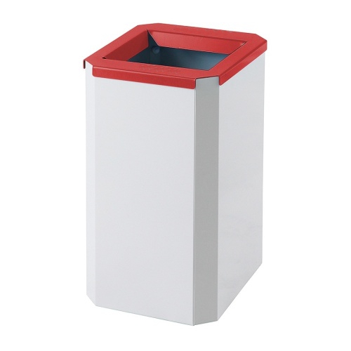 Trash bin tall - red