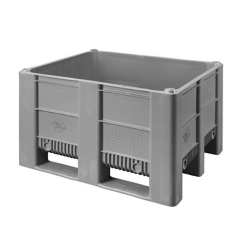 Plastic box without lid - 650 l - 3 runners