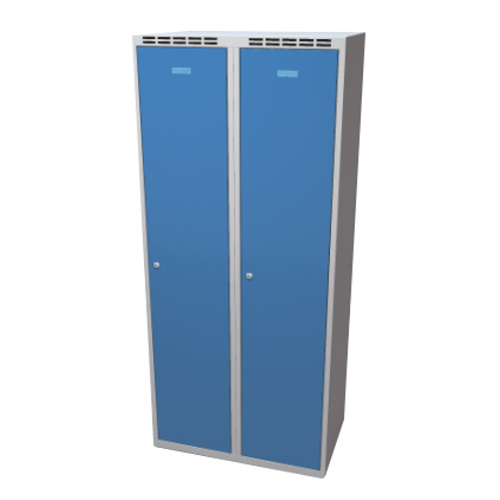 Clothes cabinet with partition 800 mm - greyish-blue