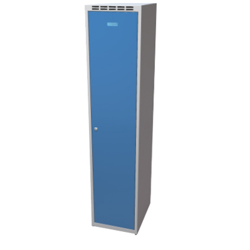 Clothes cabinet with partition 400 mm - greyish-blue