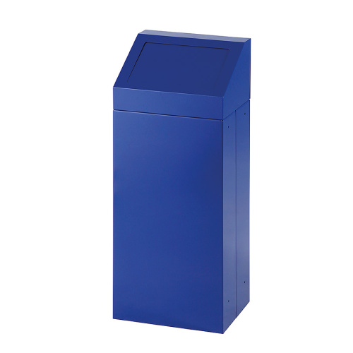Waste bin with removable lid - blue