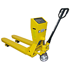 Pallet truck with scale and print unit