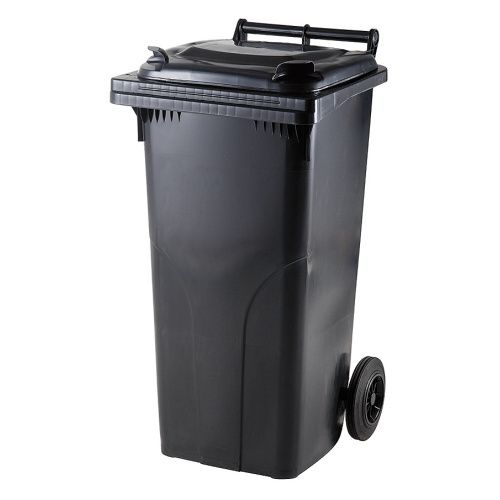 Plastic dust bin 140 l. - black