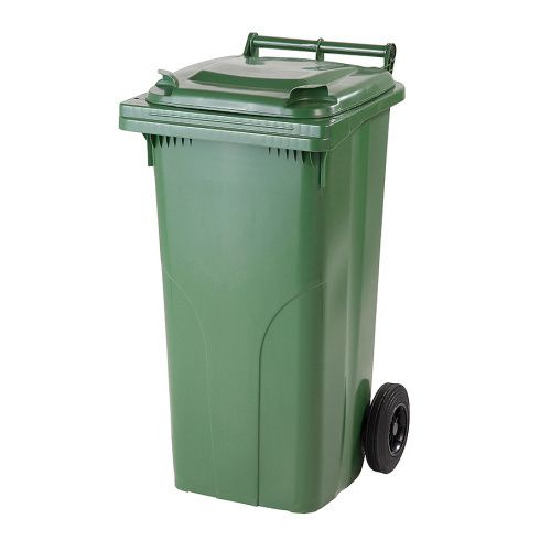 Plastic dust bin 140 l. - green