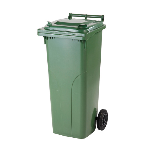 Plastic dust bin 140 l. - green