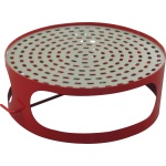 Lid for concrete bin with ashtray - red