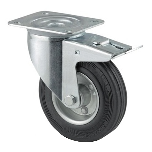 Transport wheel - Rotary wheels with brake 80 mm