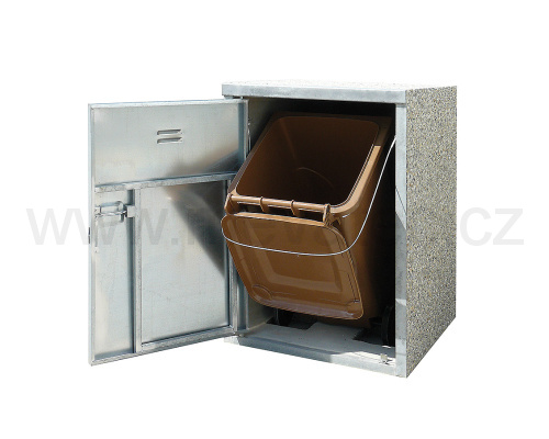 Station for waste bins - 1x plastic